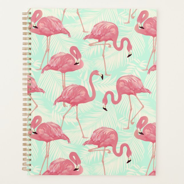 Agenda Padrão Flamingo Pink Elegante de Chic (Frente)