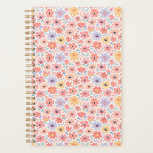 Agenda Padrão Floral Abstrato Moderno