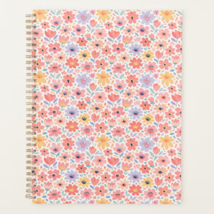 Agenda Padrão Floral Abstrato Moderno