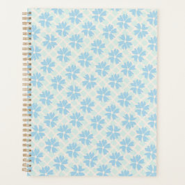 Agenda Padrão Floral Azul Pastel bonito