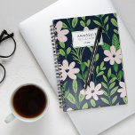 Agenda Padrão Floral Contemporâneo Personalizado<br><div class="desc">Design de padrão Floral Contemporâneo.</div>