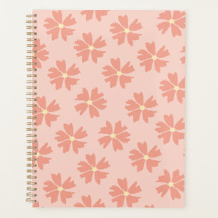 Agenda Padrão Floral Cor-de-rosa na moda