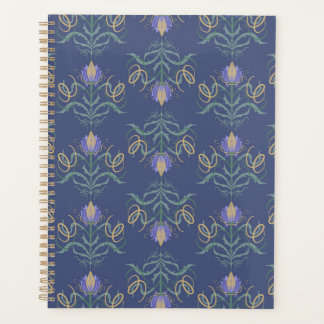 Agenda Padrão Floral Damasko Art Nouveau Antigo