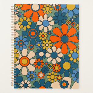 Agenda Padrão Floral das Flores do Jardim Retro