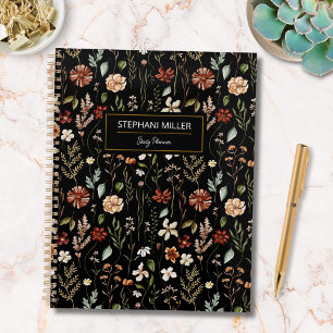 Agenda Padrão Floral de Jardim de Flores Silvestres de Ou