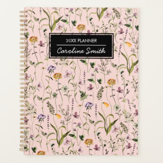 Agenda Padrão Floral de Jardim de Flores Silvestres Perso