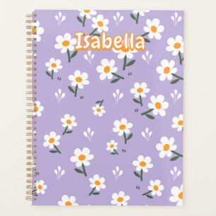 Agenda Padrão Floral de Margarida Lavanda