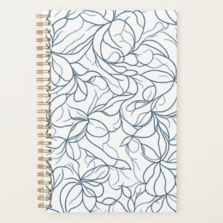 Agenda Padrão Floral de Prata