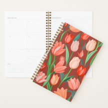 Padrão Floral de Tulipa Elegante – Primavera Verme