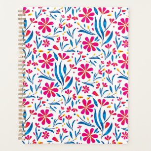 Agenda Padrão Floral de Uplifting por Aquarela