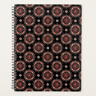 Agenda Padrão Floral Elegante Mandala Boho