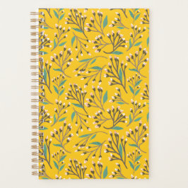 Agenda Padrão floral em ramos e botões delicados