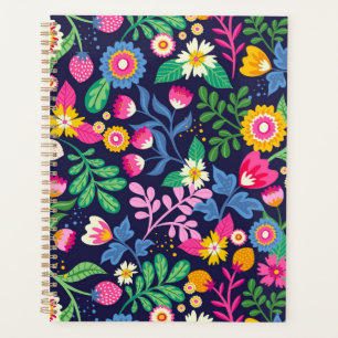 Agenda Padrão Floral Exótico Pintado À Mão- 48330