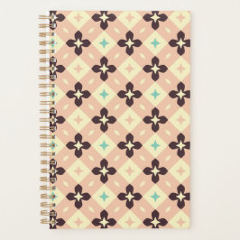 Agenda Padrão floral geométrico contínuo