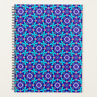 Agenda Padrão Floral Geométrico Retrogeométrico Vibrante