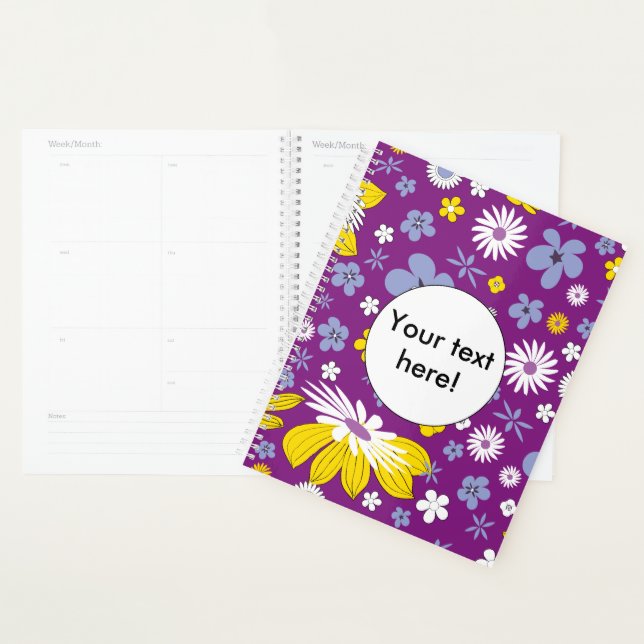 Agenda Padrão Floral Invisível (Exibição)