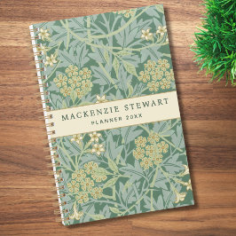 Agenda Padrão Floral Jasmine Verde 2026
