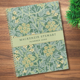 Agenda Padrão Floral Jasmine Verde 2026