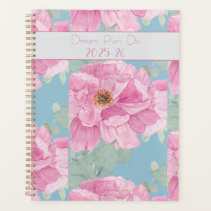 Agenda Padrão Floral Peônia Rosa