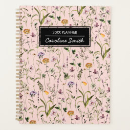 Agenda Padrão Floral Personalizado do Jardim de Flores Se