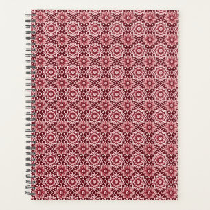 Agenda Padrão Floral Retro Boho Elegante