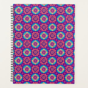 Agenda Padrão Floral Vibrant Boho Chic Mandala