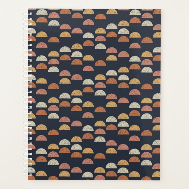 Agenda Padrão Geométrico de Semi Círculos (Frente)