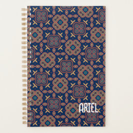 Agenda Padrão Geométrico do Retro Abstrato Personalizado