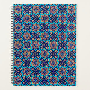 Agenda Padrão Geométrico Floral Decorativo