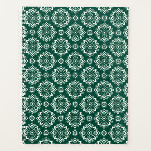 Agenda Padrão Geométrico Floral Decorativo