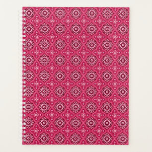 Agenda Padrão Geométrico Floral Decorativo