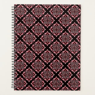 Agenda Padrão Geométrico Floral Elegante Boho Chic