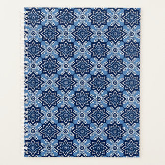 Agenda Padrão Geométrico Floral Vibrante