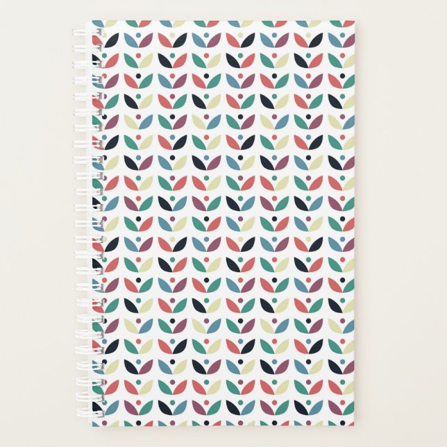 Agenda Padrão Geométrico Folk Art (Frente)