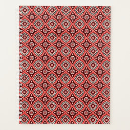 Agenda Padrão Geométrico Retro Floral