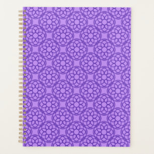 Agenda Padrão Geométrico Roxo Sem Costura