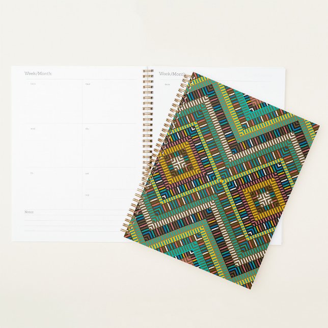 Agenda Padrão Geométrico Tribal Boho Étnico Aztec (Criador carregado)