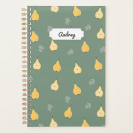 Agenda Padrão Invisível de Pear Amarelo Personalizável
