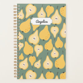 Agenda Padrão Invisível de Pear Amarelo Personalizável