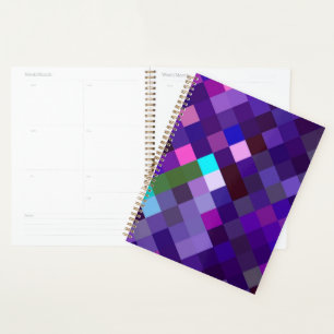 Agenda Padrão ixelado - Roxo