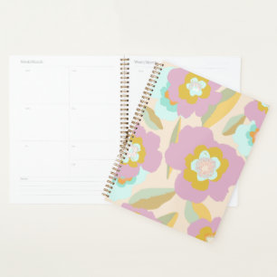 Agenda Padrão Lilac do Pastel Floral abstrato