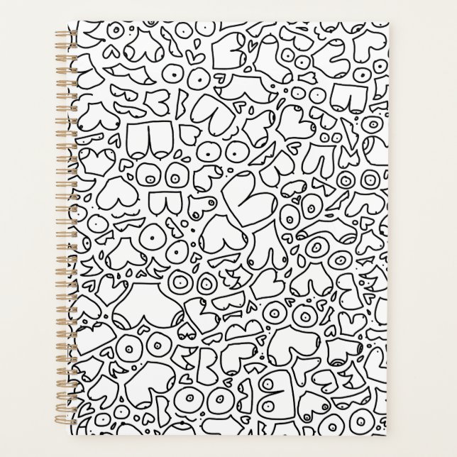 Agenda Padrão mamário adulto engraçado (Frente)