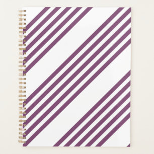 Agenda Padrão Mauve roxo e branco de cinco faixas