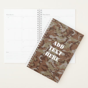 Agenda Padrão Militar do Deserto de Camouflage Woodland