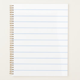 Agenda Padrão mínimo azul claro e branco listrado