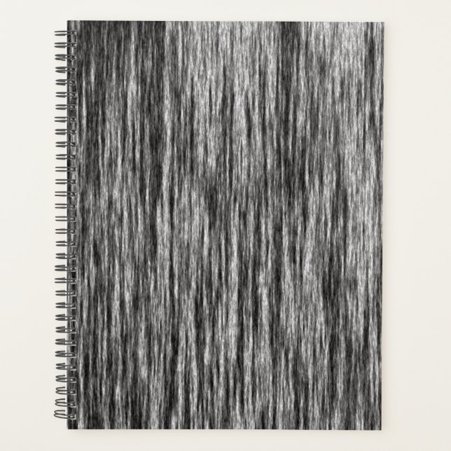 Agenda Padrão moderno de abstrato preto e branco (Frente)