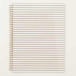 Agenda Padrão moderno de castanho e listras brancas