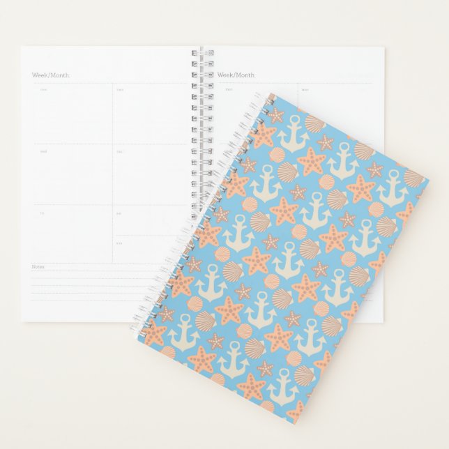 Agenda Padrão Náutico Pastel (Exibição)