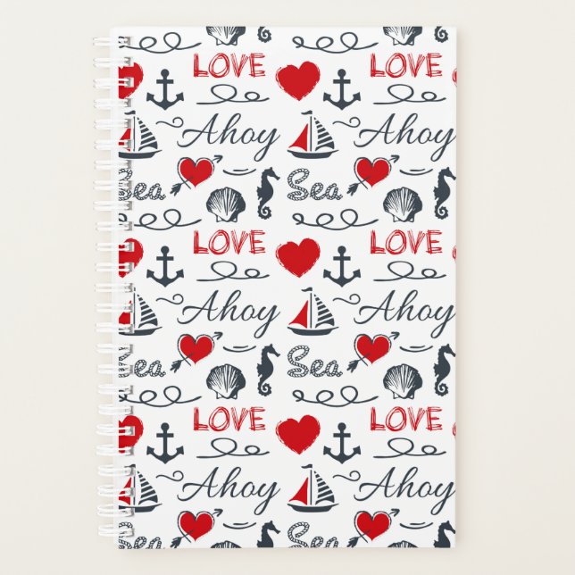 Agenda Padrão náutico sem costura (Frente)