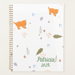 Agenda Padrão Orange Tabby and Leaves